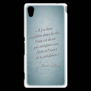 Coque Sony Xperia M4 Aqua Tragédie Turquoise Citation Oscar Wilde