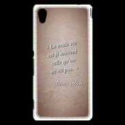 Coque Sony Xperia M4 Aqua Vrai vie Rouge Citation Oscar Wilde