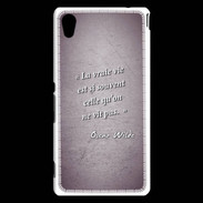 Coque Sony Xperia M4 Aqua Vrai vie Violet Citation Oscar Wilde