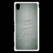 Coque Sony Xperia M4 Aqua Aimer Vert Citation Oscar Wilde