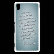 Coque Sony Xperia M4 Aqua Homme animal Turquoise Citation Oscar Wilde