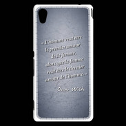 Coque Sony Xperia M4 Aqua Homme veut Bleu Citation Oscar Wilde
