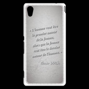 Coque Sony Xperia M4 Aqua Homme veut Gris Citation Oscar Wilde