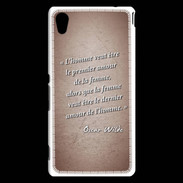 Coque Sony Xperia M4 Aqua Homme veut Rouge Citation Oscar Wilde