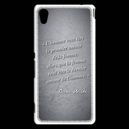 Coque Sony Xperia M4 Aqua Homme veut Noir Citation Oscar Wilde