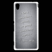Coque Sony Xperia M4 Aqua Conscience Noir Citation Oscar Wilde