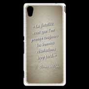 Coque Sony Xperia M4 Aqua Fatalité Sepia Citation Oscar Wilde