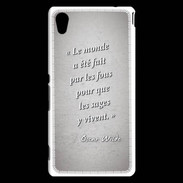 Coque Sony Xperia M4 Aqua Fous sages Gris Citation Oscar Wilde