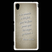 Coque Sony Xperia M4 Aqua Fous sages Sepia Citation Oscar Wilde