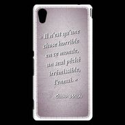 Coque Sony Xperia M4 Aqua Horrible ennui Rose Citation Oscar Wilde