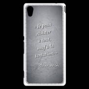 Coque Sony Xperia M4 Aqua Résister Noir Citation Oscar Wilde
