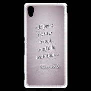 Coque Sony Xperia M4 Aqua Résister Rose Citation Oscar Wilde