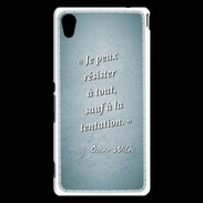 Coque Sony Xperia M4 Aqua Résister Turquoise Citation Oscar Wilde