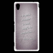 Coque Sony Xperia M4 Aqua Résister Violet Citation Oscar Wilde