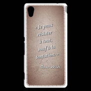 Coque Sony Xperia M4 Aqua Résister Rouge Citation Oscar Wilde