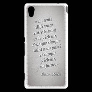 Coque Sony Xperia M4 Aqua Saint pêcheur Gris Citation Oscar Wilde