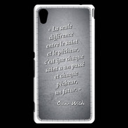 Coque Sony Xperia M4 Aqua Saint pêcheur Noir Citation Oscar Wilde