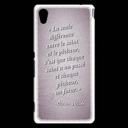Coque Sony Xperia M4 Aqua Saint pêcheur Rose Citation Oscar Wilde