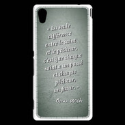 Coque Sony Xperia M4 Aqua Saint pêcheur Vert Citation Oscar Wilde