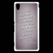 Coque Sony Xperia M4 Aqua Saint pêcheur Violet Citation Oscar Wilde
