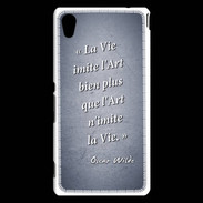 Coque Sony Xperia M4 Aqua Vie art Bleu Citation Oscar Wilde