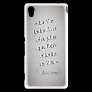 Coque Sony Xperia M4 Aqua Vie art Gris Citation Oscar Wilde
