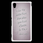 Coque Sony Xperia M4 Aqua Vie art Rose Citation Oscar Wilde