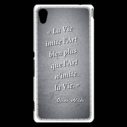 Coque Sony Xperia M4 Aqua Vie art Noir Citation Oscar Wilde