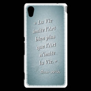 Coque Sony Xperia M4 Aqua Vie art Turquoise Citation Oscar Wilde