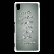 Coque Sony Xperia M4 Aqua Vie art Vert Citation Oscar Wilde
