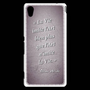 Coque Sony Xperia M4 Aqua Vie art Violet Citation Oscar Wilde