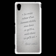 Coque Sony Xperia M4 Aqua Vrai valeur Gris Citation Oscar Wilde