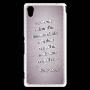 Coque Sony Xperia M4 Aqua Vraie valeur Rose Citation Oscar Wilde