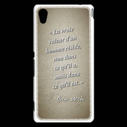 Coque Sony Xperia M4 Aqua Vraie valeur sepia Citation Oscar Wilde