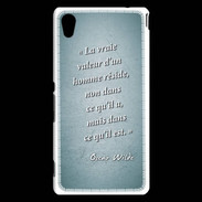 Coque Sony Xperia M4 Aqua Vraie valeur Turquoise Citation Oscar Wilde