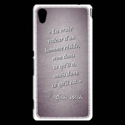 Coque Sony Xperia M4 Aqua Vraie valeur Violet Citation Oscar Wilde