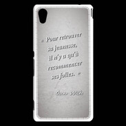Coque Sony Xperia M4 Aqua Jeuness folie Gris Citation Oscar Wilde