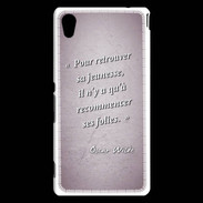 Coque Sony Xperia M4 Aqua Jeuness folie Rose Citation Oscar Wilde