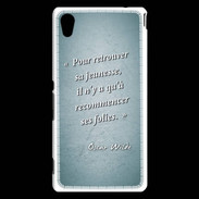 Coque Sony Xperia M4 Aqua Jeuness folie Turquoise Citation Oscar Wilde