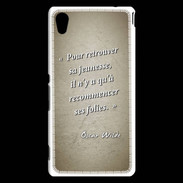 Coque Sony Xperia M4 Aqua Jeuness folie Sepia Citation Oscar Wilde