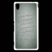 Coque Sony Xperia M4 Aqua Jeuness folie Vert Citation Oscar Wilde
