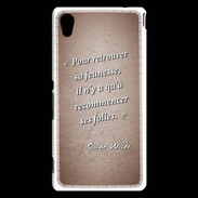 Coque Sony Xperia M4 Aqua Jeuness folie Rouge Citation Oscar Wilde