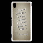 Coque Sony Xperia M4 Aqua Ame nait Sepia Citation Oscar Wilde