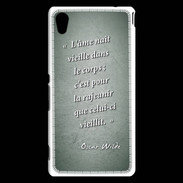 Coque Sony Xperia M4 Aqua Ame nait Vert Citation Oscar Wilde