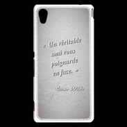 Coque Sony Xperia M4 Aqua Ami poignardée Gris Citation Oscar Wilde