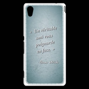 Coque Sony Xperia M4 Aqua Ami poignardée Turquoise Citation Oscar Wilde