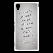 Coque Sony Xperia M4 Aqua Avis gens Gris Citation Oscar Wilde