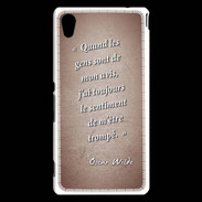 Coque Sony Xperia M4 Aqua Avis gens Rouge Citation Oscar Wilde