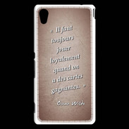 Coque Sony Xperia M4 Aqua Cartes gagnantes Rouge Citation Oscar Wilde