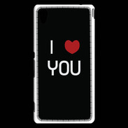 Coque Sony Xperia M4 Aqua I love you noir